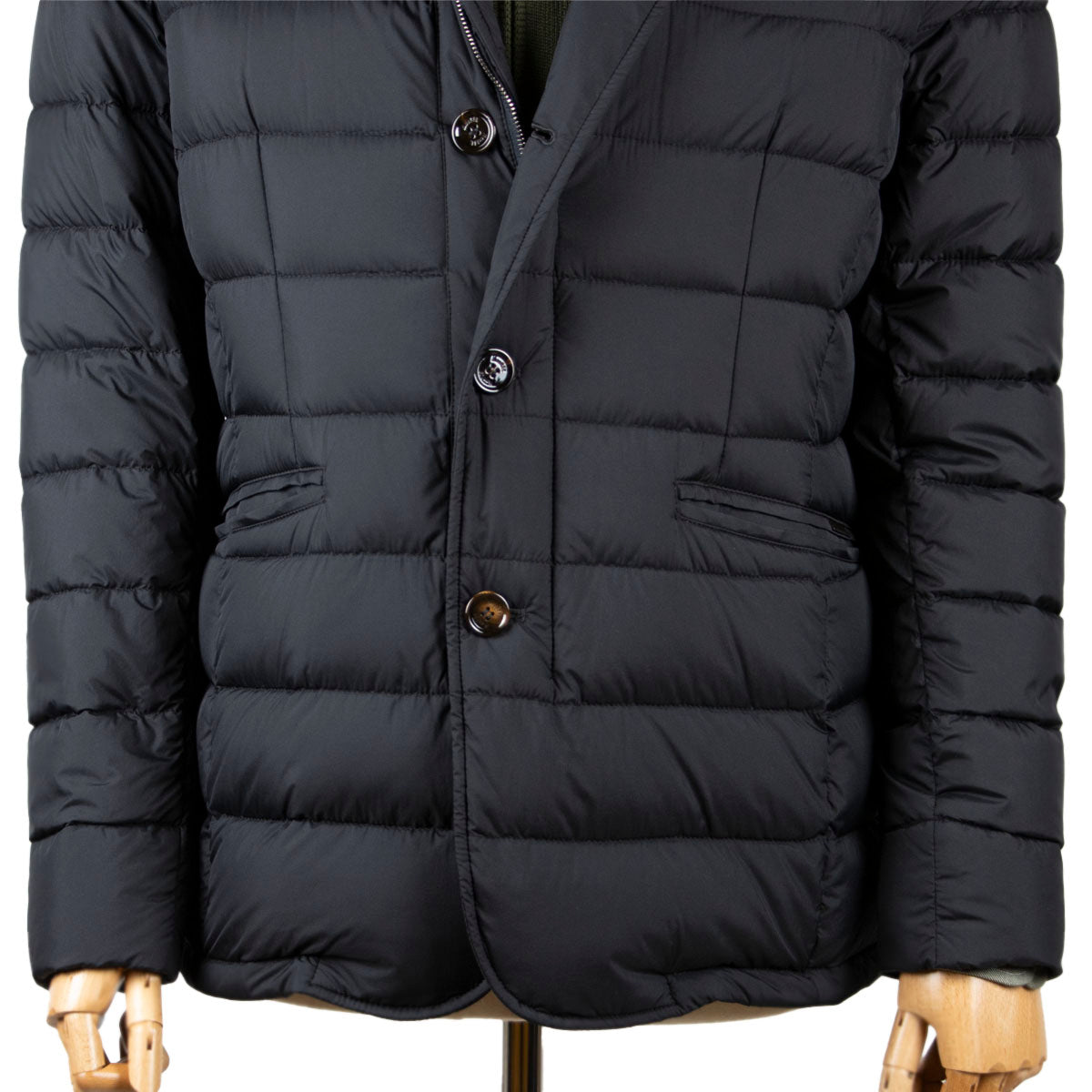 Moorer - Navy 'Zayn' Down-Filled Padded Coat BLOUSONS MooRER