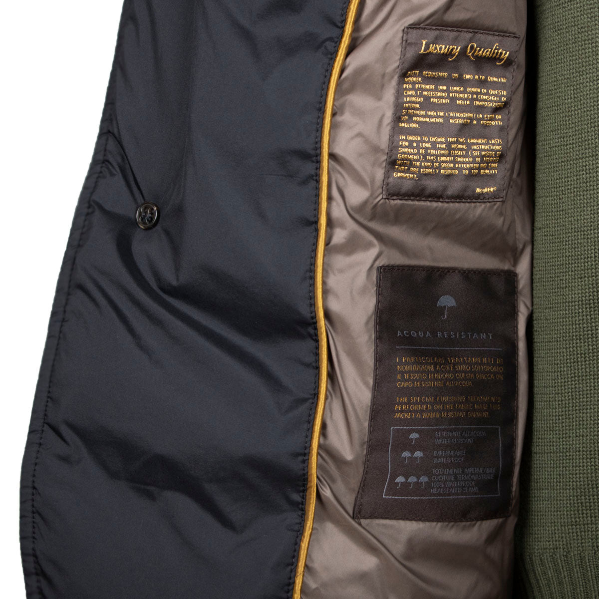 Moorer - Navy 'Zayn' Down-Filled Padded Coat BLOUSONS MooRER