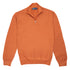 Orange Virgin Wool Zip Neck Sweater KNITWEAR Robert Old