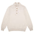 Oatmeal Virgin Wool Buttoned Zip-Neck Wool Jumper KNITWEAR Robert Old