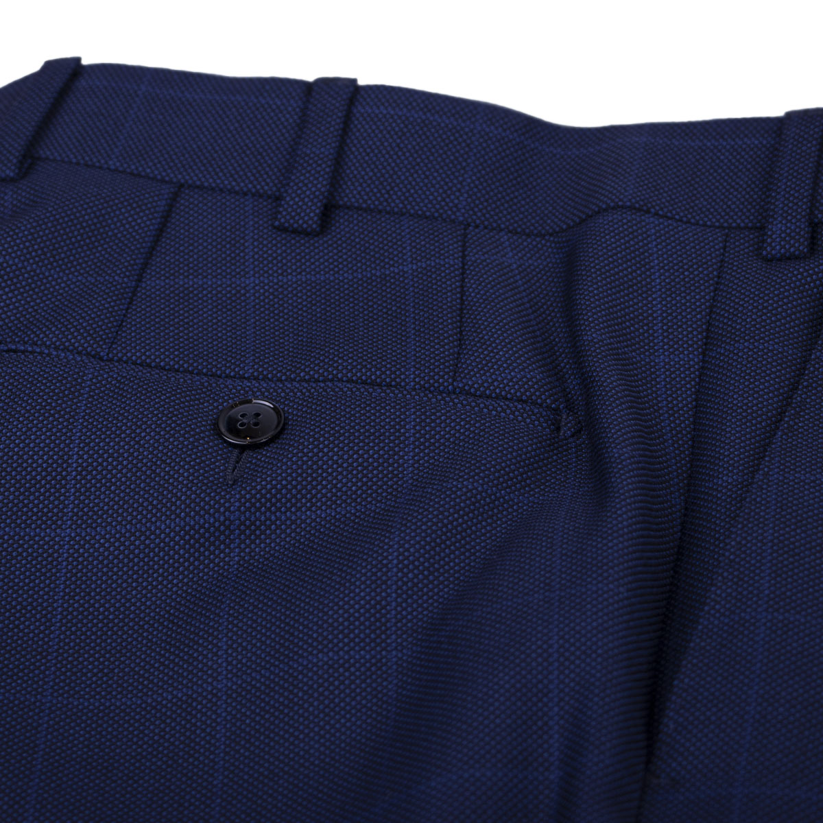 Navy Windowpane Check Super 130’s Wool Suit SUITS Robert Old