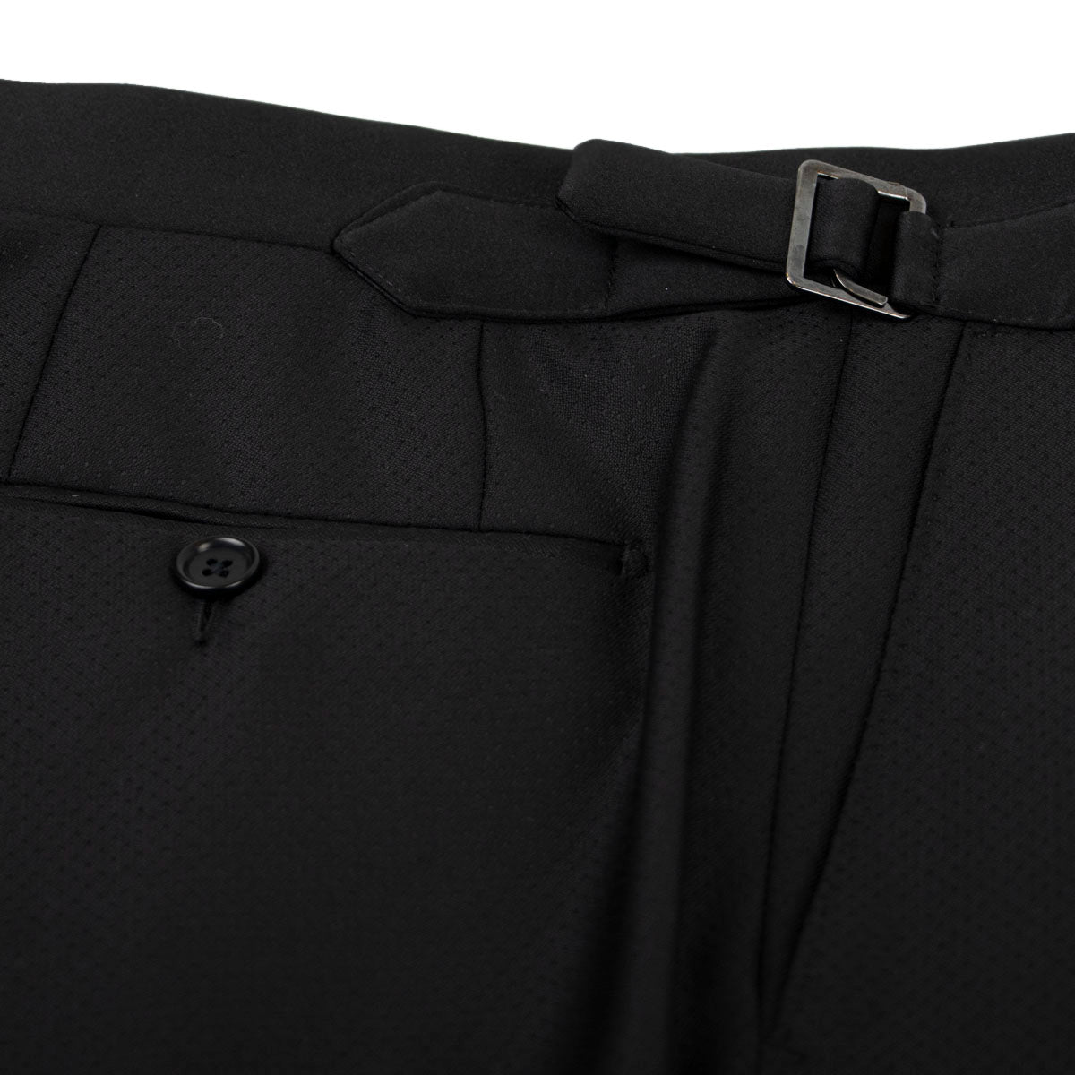 Black Pin Dot Drago Wool Tuxedo Suit SUITS Robert Old