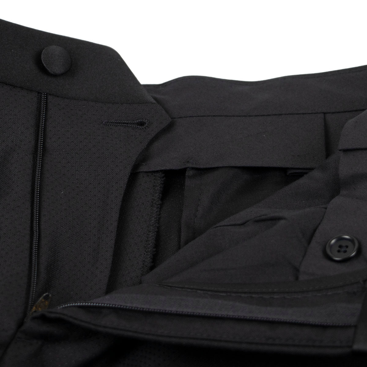 Black Pin Dot Drago Wool Tuxedo Suit SUITS Robert Old