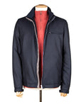 Robert Old - Navy Loro Piana Rain System Virgin Wool & Cashmere Jacket BLOUSONS Robert Old