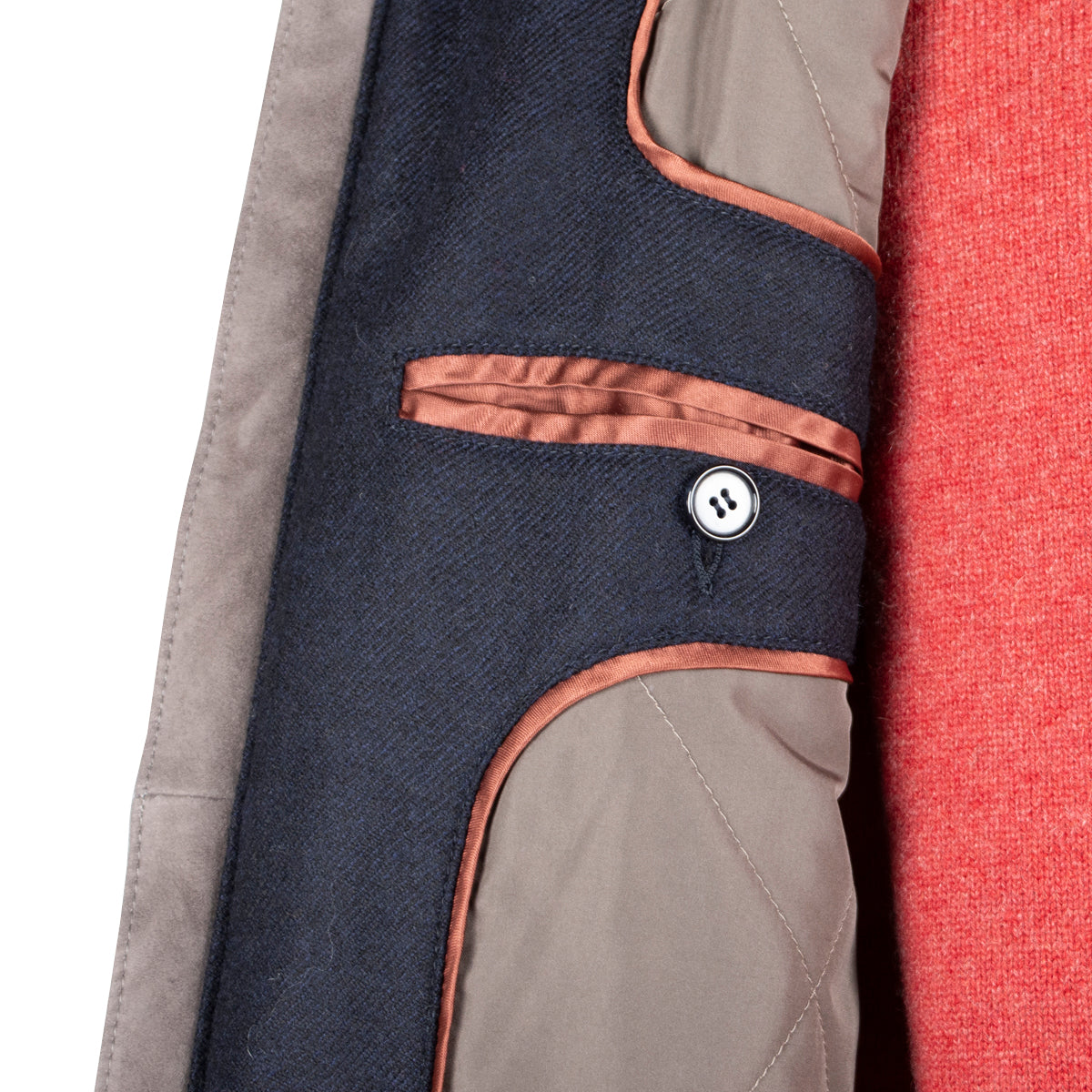 Robert Old - Navy Loro Piana Rain System Virgin Wool &amp; Cashmere Jacket BLOUSONS Robert Old