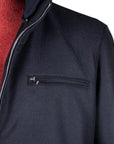 Robert Old - Navy Loro Piana Rain System Virgin Wool & Cashmere Jacket BLOUSONS Robert Old