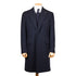 Belvest - Navy Wool & Cashmere Twill Longline Handcrafted Overcoat OVERCOATS Belvest