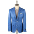 Blue Loro Piana Wool, Silk, & Linen Herringbone Jacket JACKETS Robert Old