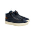 Santoni - Blue Denim-Effect Fabric and Leather Sneaker SHOES Santoni