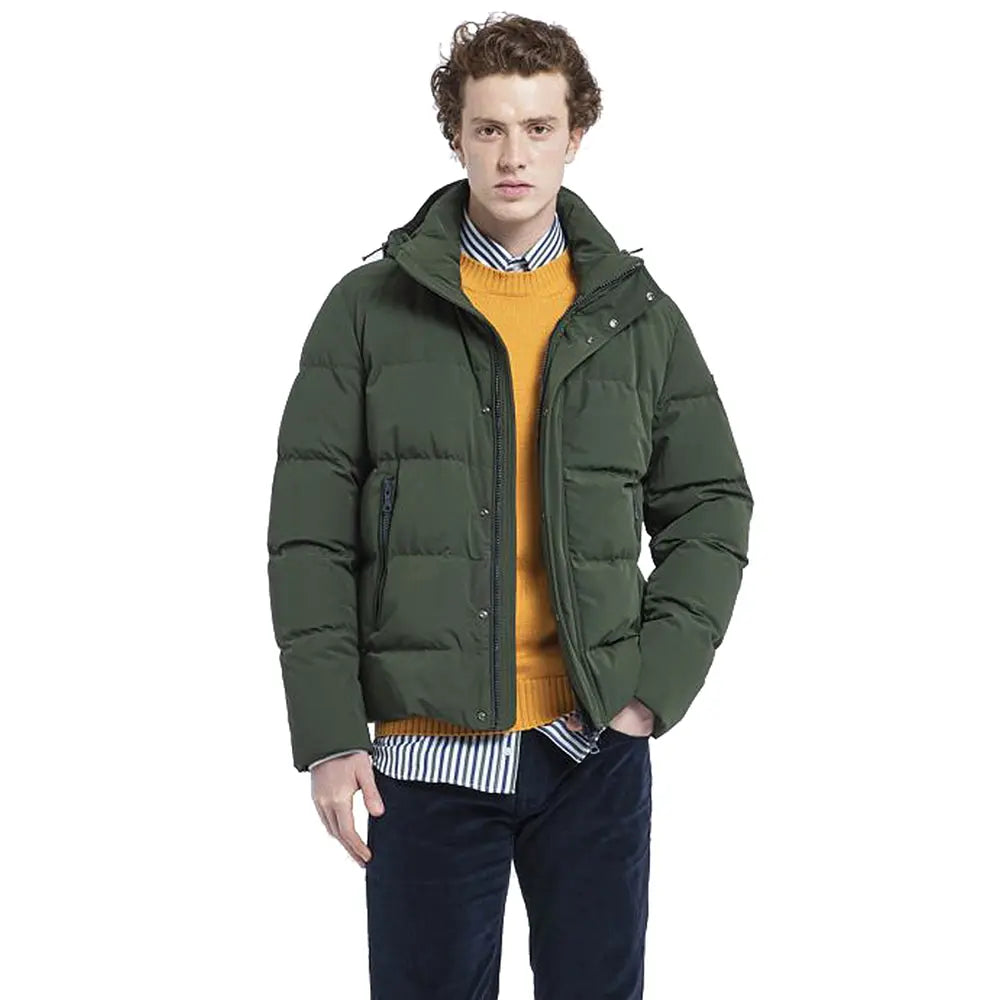 Paul & Shark - Army Green 4X4 Stretch Save the Sea Puffer Jacket BLOUSONS Paul & Shark