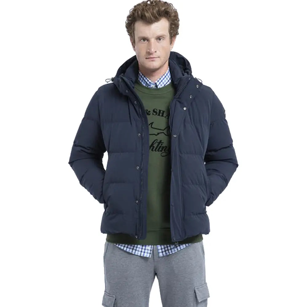 Paul & Shark - Navy 4X4 Stretch Save the Sea Puffer Jacket BLOUSONS Paul & Shark