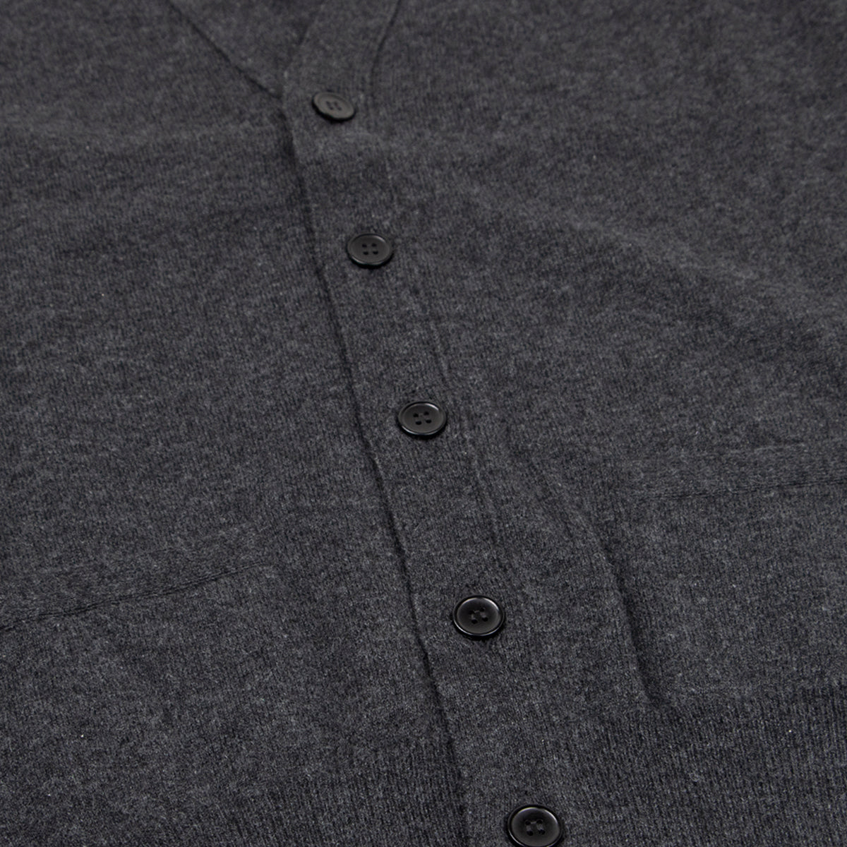 Charcoal Beaulieu Cashmere Sleeveless Cardigan CASHMERE Robert Old