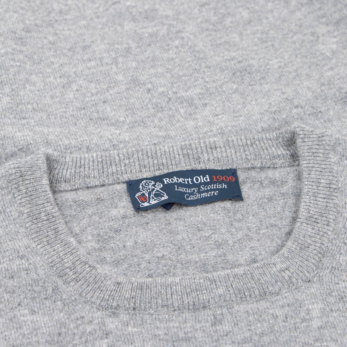Robert Old - Flannel Highclere Cashmere Crew Neck Sweater CASHMERE Robert Old