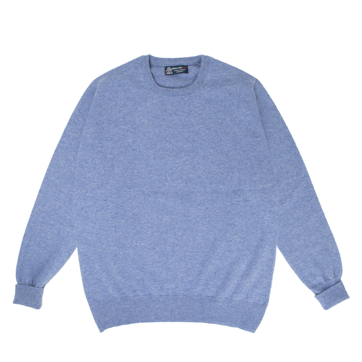 Robert Old - Lapis Blue Highclere Cashmere Crew Neck Sweater CASHMERE Robert Old