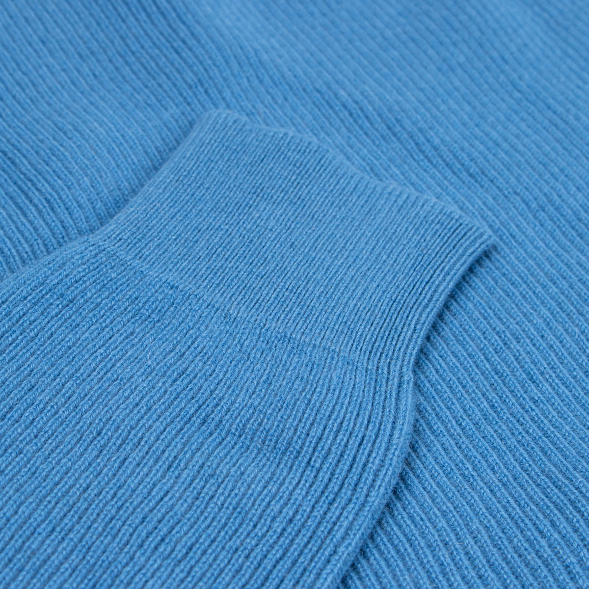 Airforce Blue Huntley 2ply Rib Crew Neck Cashmere Sweater CASHMERE Robert Old