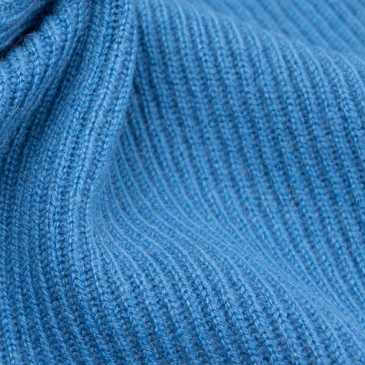 Airforce Blue Huntley 2ply Rib Crew Neck Cashmere Sweater CASHMERE Robert Old