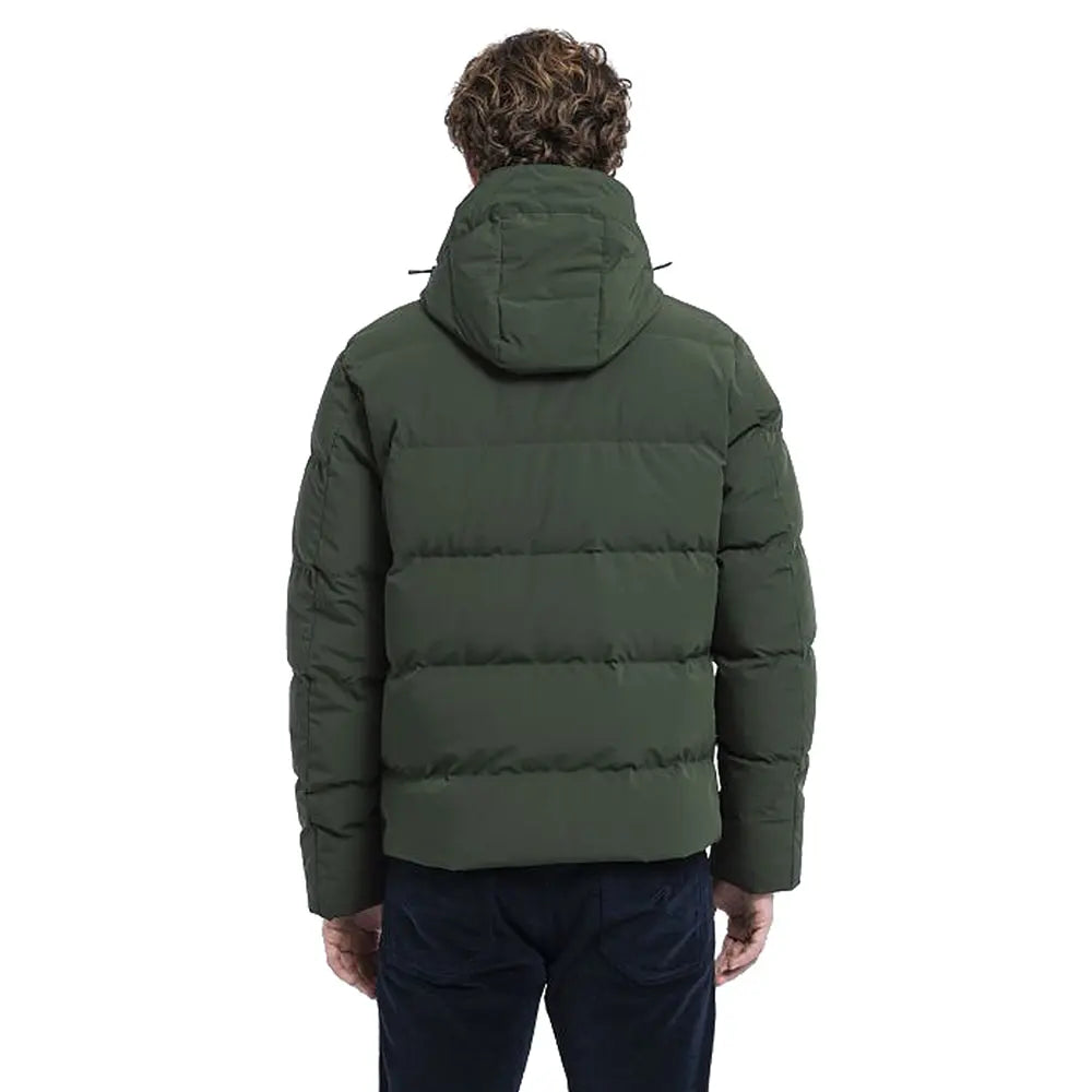 Paul & Shark - Army Green 4X4 Stretch Save the Sea Puffer Jacket BLOUSONS Paul & Shark
