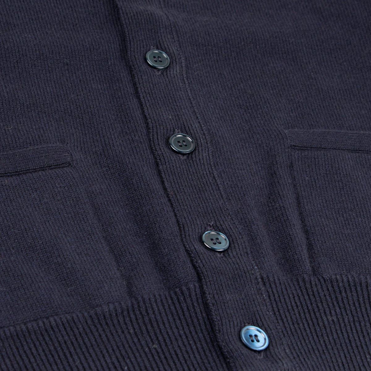 Dark Navy Mallaig 4ply Cashmere Cardigan CASHMERE Robert Old