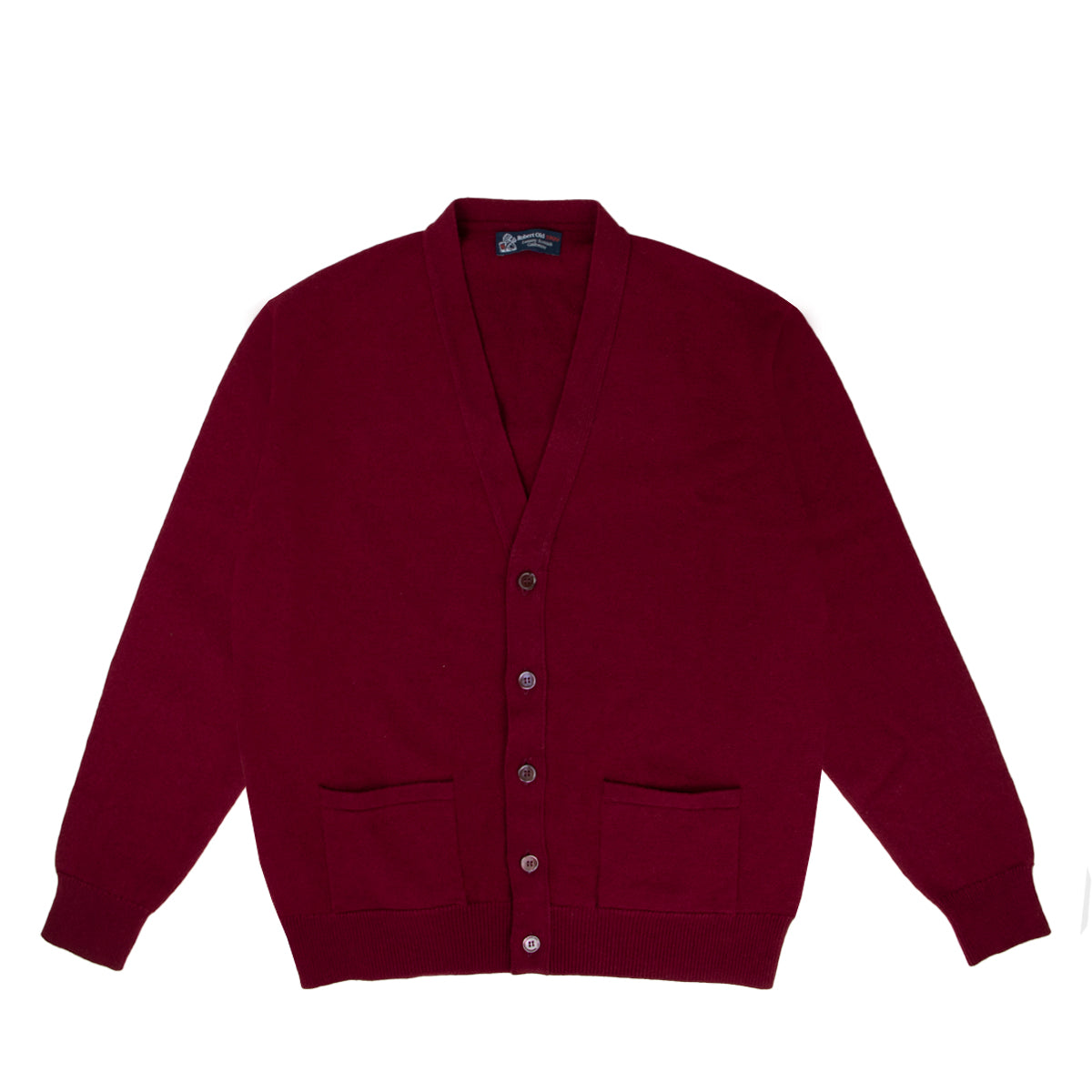 Claret Red Mallaig 4ply Cashmere Cardigan CASHMERE Robert Old