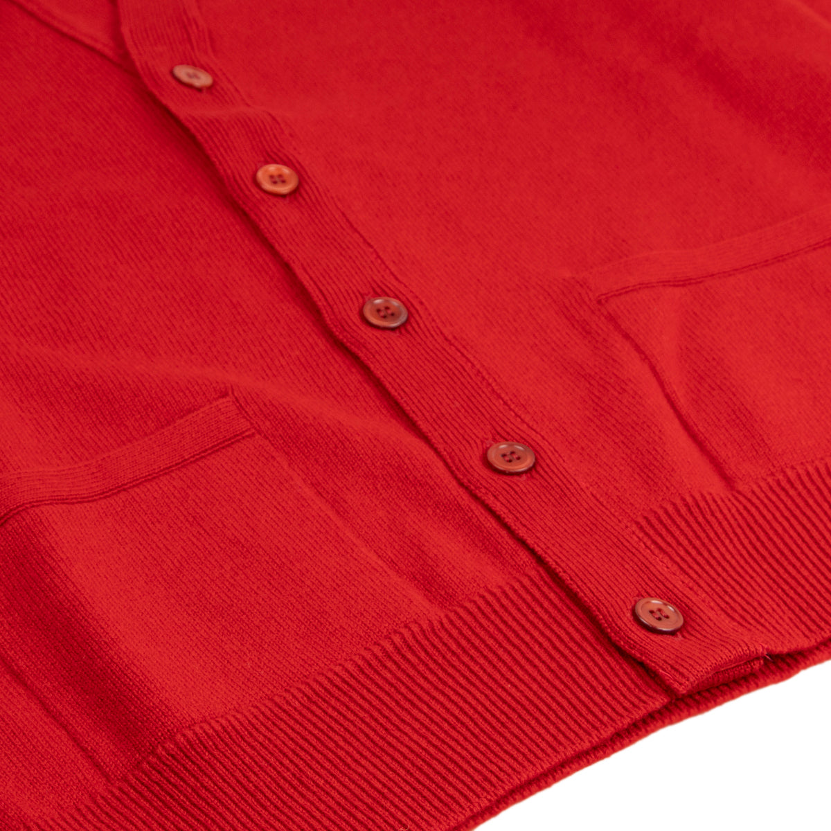 Ruby Red Mallaig 4ply Cashmere Cardigan CASHMERE Robert Old