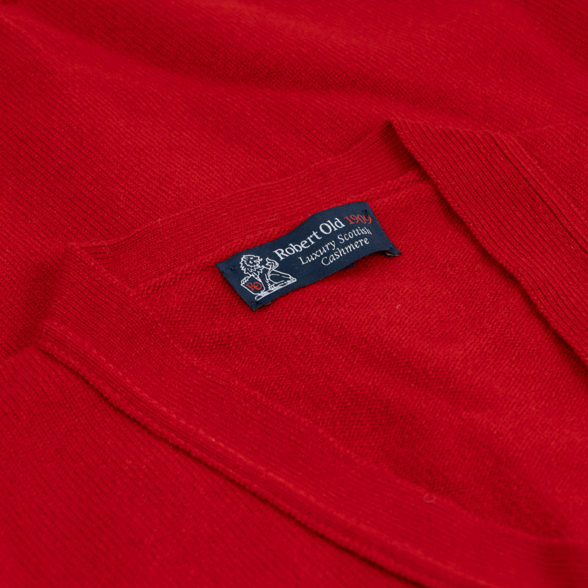 Ruby Red Mallaig 4ply Cashmere Cardigan CASHMERE Robert Old