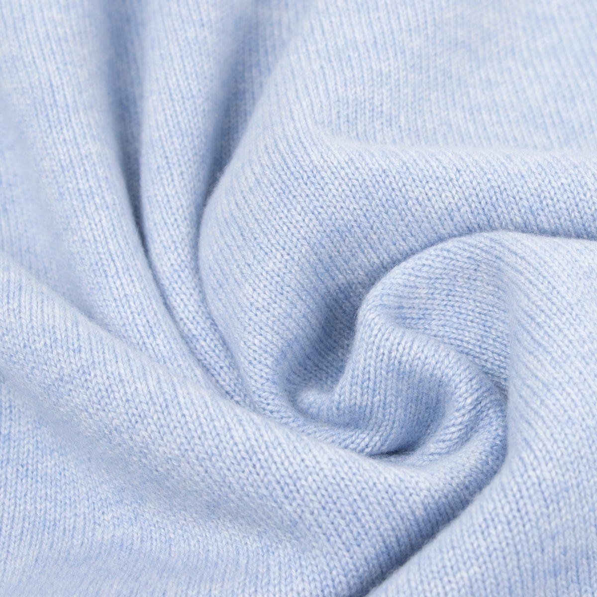 The Barra 4ply Full Zip Cashmere Cardigan - Atollo Blue / White Undyed CASHMERE Robert Old