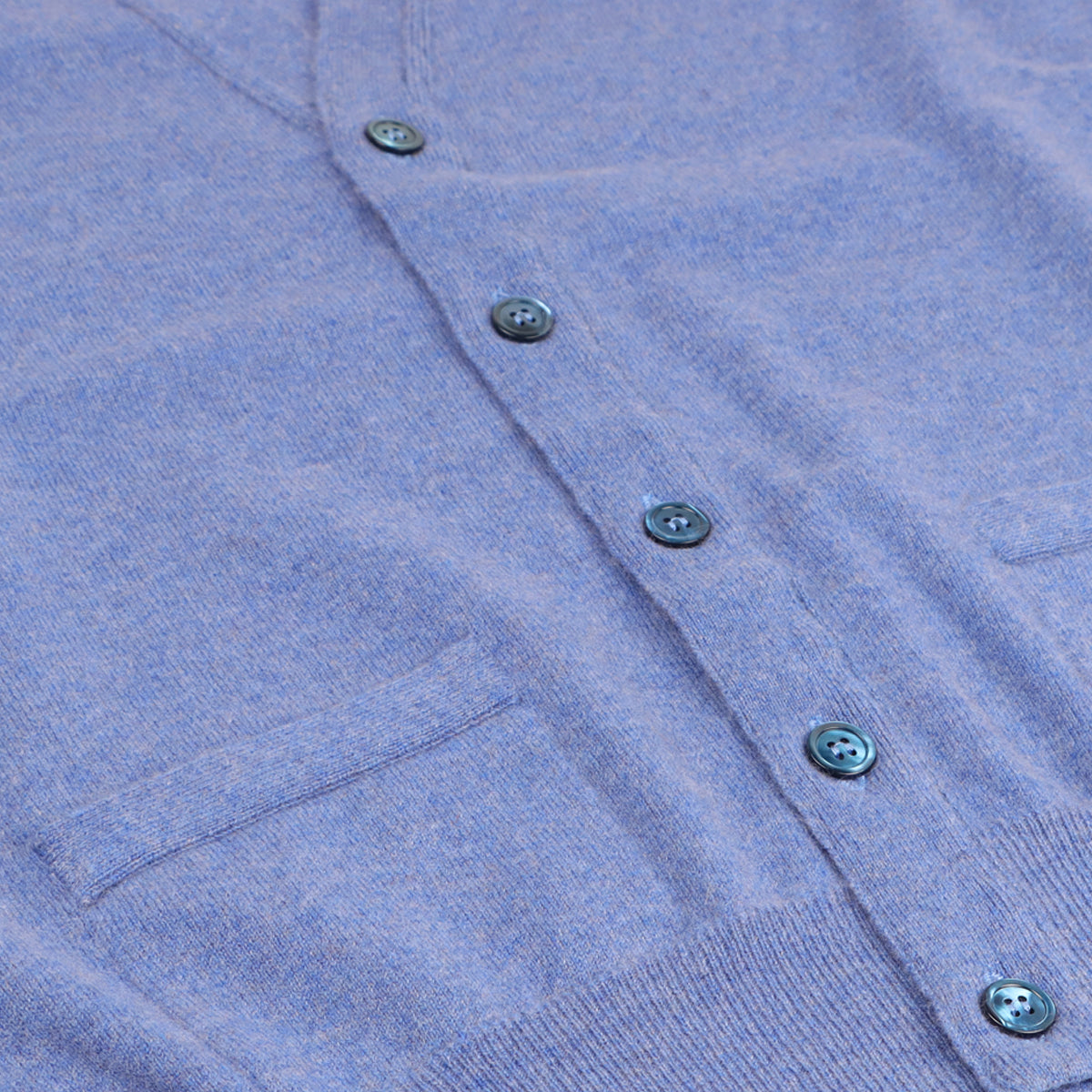 Lapis Blue Beaulieu Cashmere Sleeveless Cardigan CASHMERE Robert Old