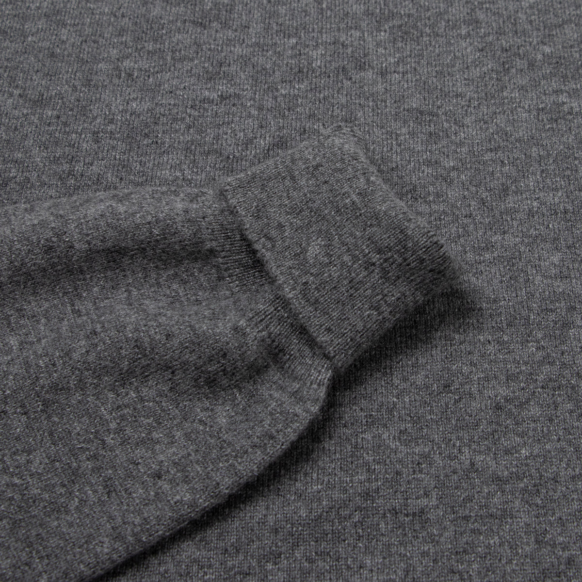 Robert Old - Derby Grey Elgin 2ply Roll Neck Cashmere Sweater CASHMERE Robert Old