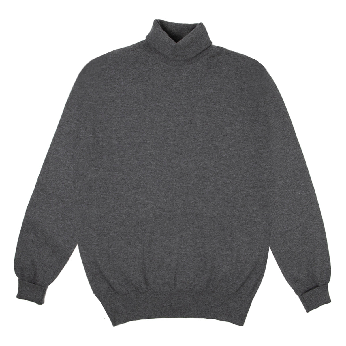 Robert Old - Derby Grey Elgin 2ply Roll Neck Cashmere Sweater CASHMERE Robert Old