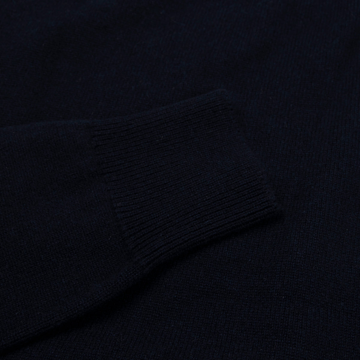 The Bowmore 1/4 Zip Neck Cashmere Sweater - Nero Navy / Derby CASHMERE Robert Old
