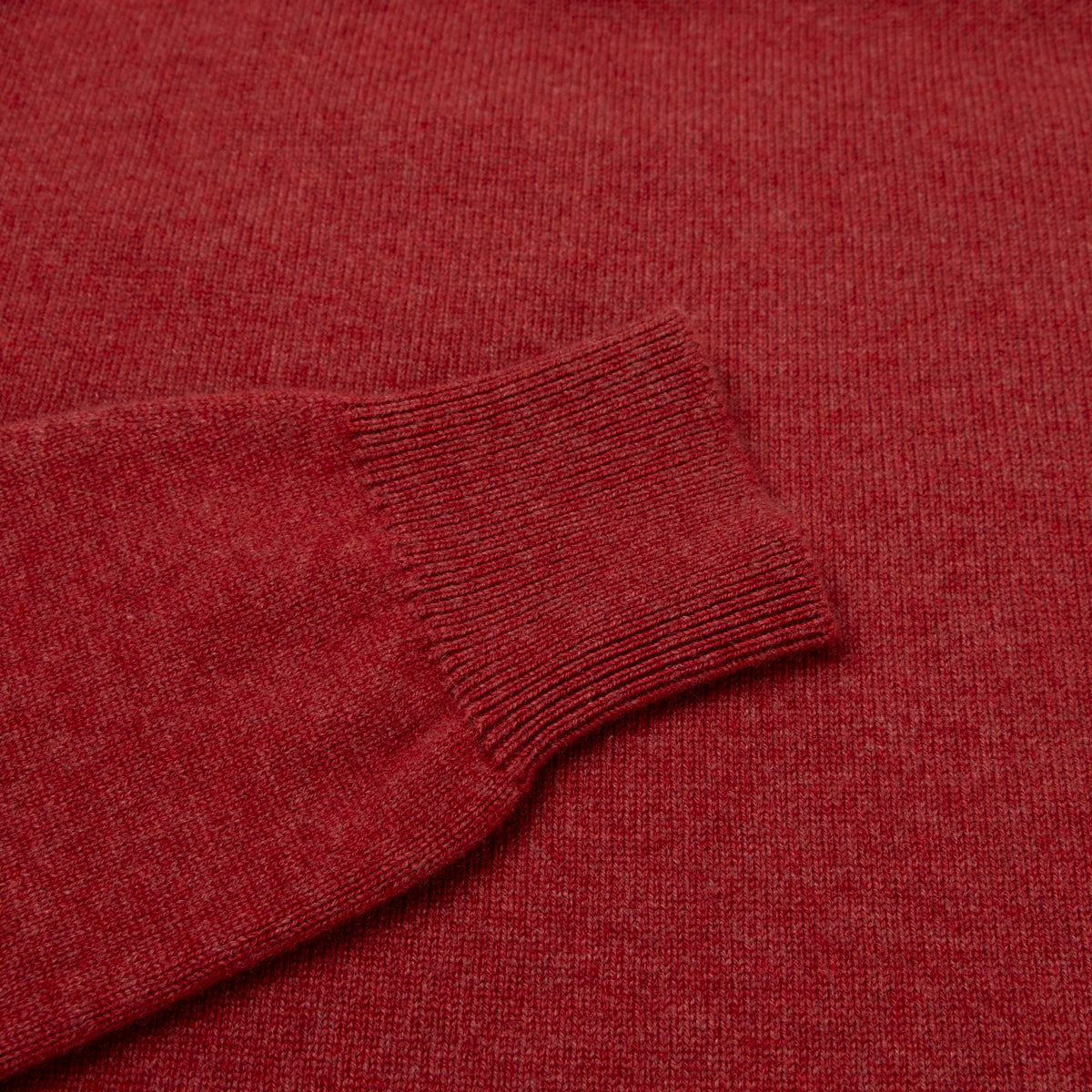 The Bowmore 1/4 Zip Neck Cashmere Sweater - Poppy / Lapis CASHMERE Robert Old