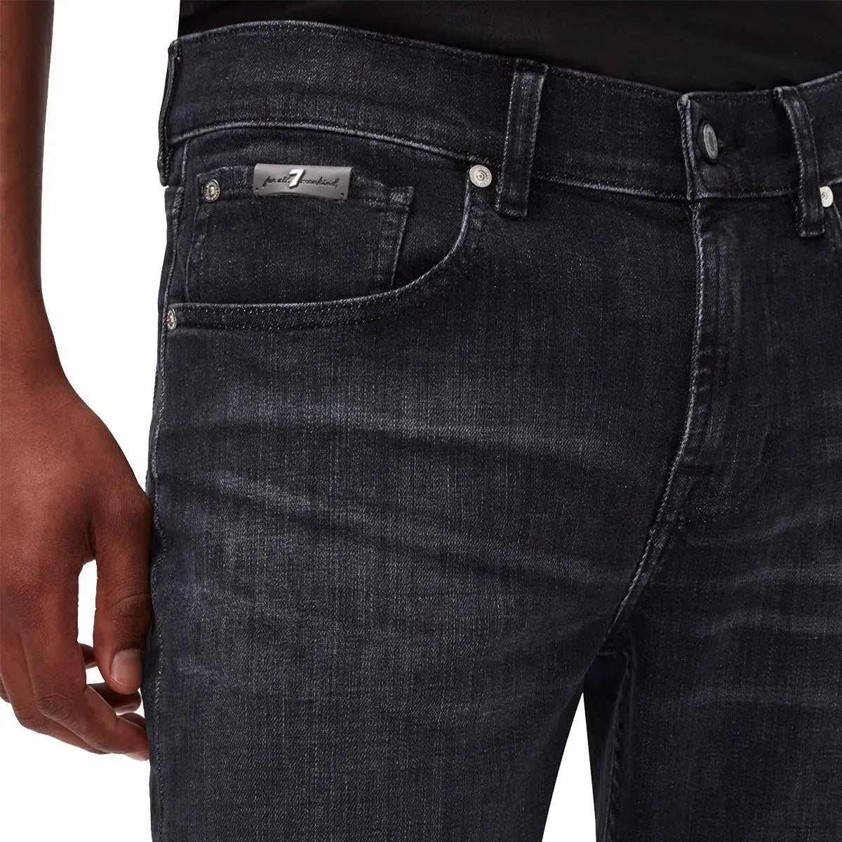 7 For All Mankind - Black Special Edition Slimmy Tapered Jeans JEANS 7 For All Mankind