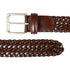 Brown Woven Leather Belt BELTS/BRACES Robert Old
