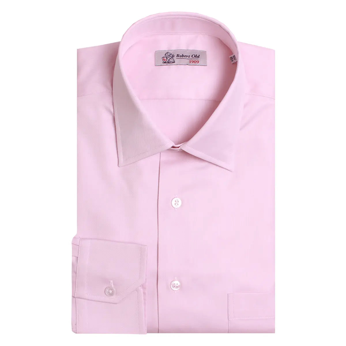 Pink Twill Swiss Cotton Shirt L/S SHIRTS Robert Old