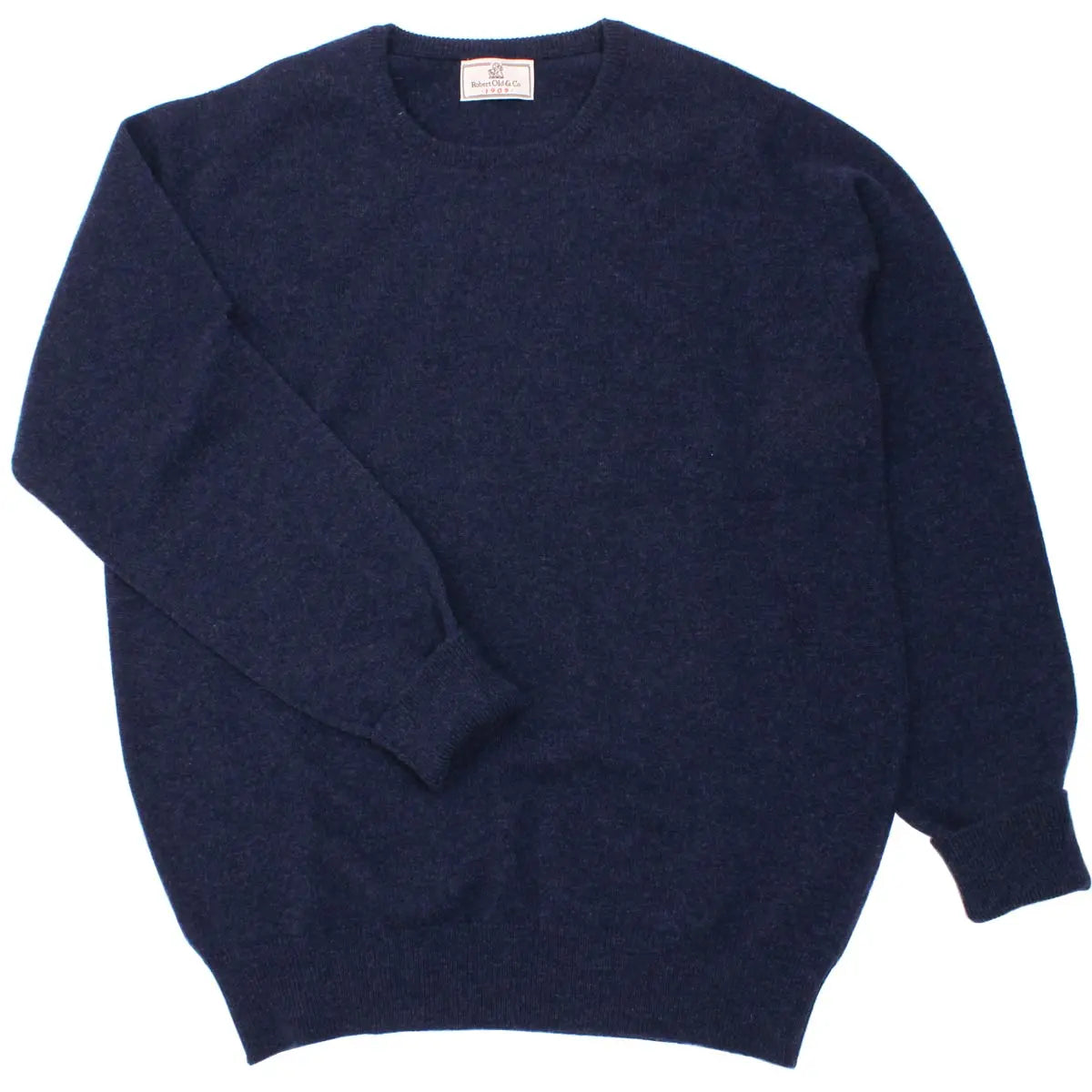Robert Old - The Ayre 2ply Crew Neck Pure Lambswool Sweater KNITWEAR Robert Old Navy UK 36&quot;
