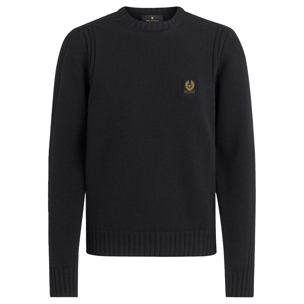 Belstaff - Black Lambswool Watch Crew Neck Jumper KNITWEAR Belstaff