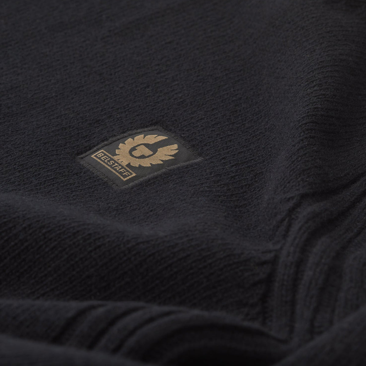 Belstaff - Black Lambswool Watch Crew Neck Jumper KNITWEAR Belstaff