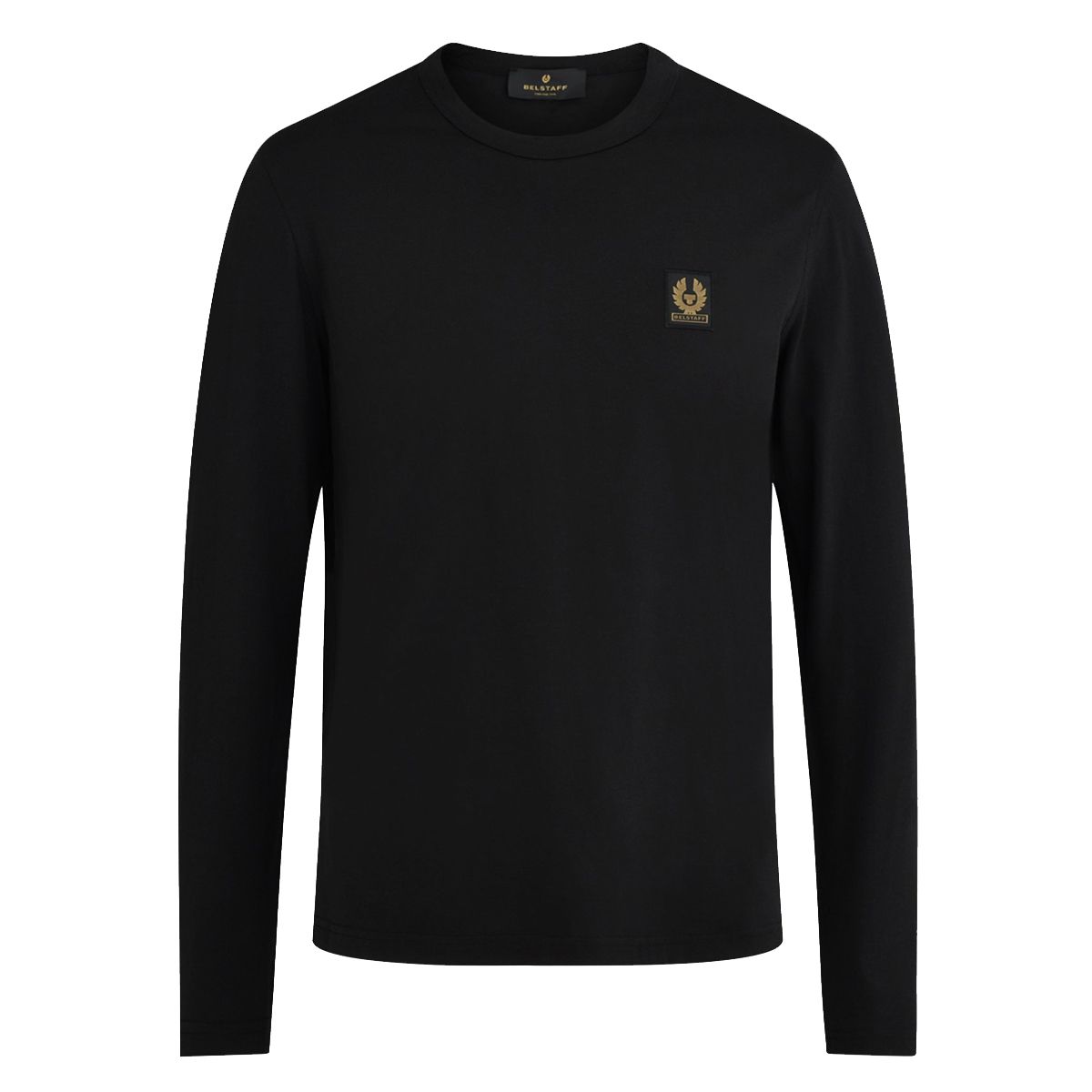 Belstaff - Black Long Sleeved Jersey Cotton T-Shirt TEE SHIRTS Belstaff