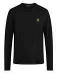 Belstaff - Black Long Sleeved Jersey Cotton T-Shirt TEE SHIRTS Belstaff
