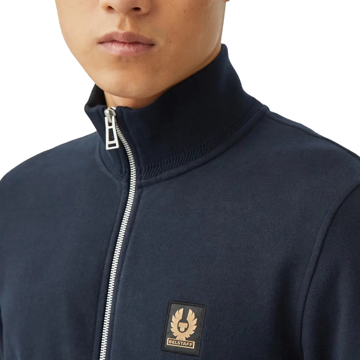Belstaff - Dark Navy Zip Through Cotton Sweatshirt SWEATS Belstaff
