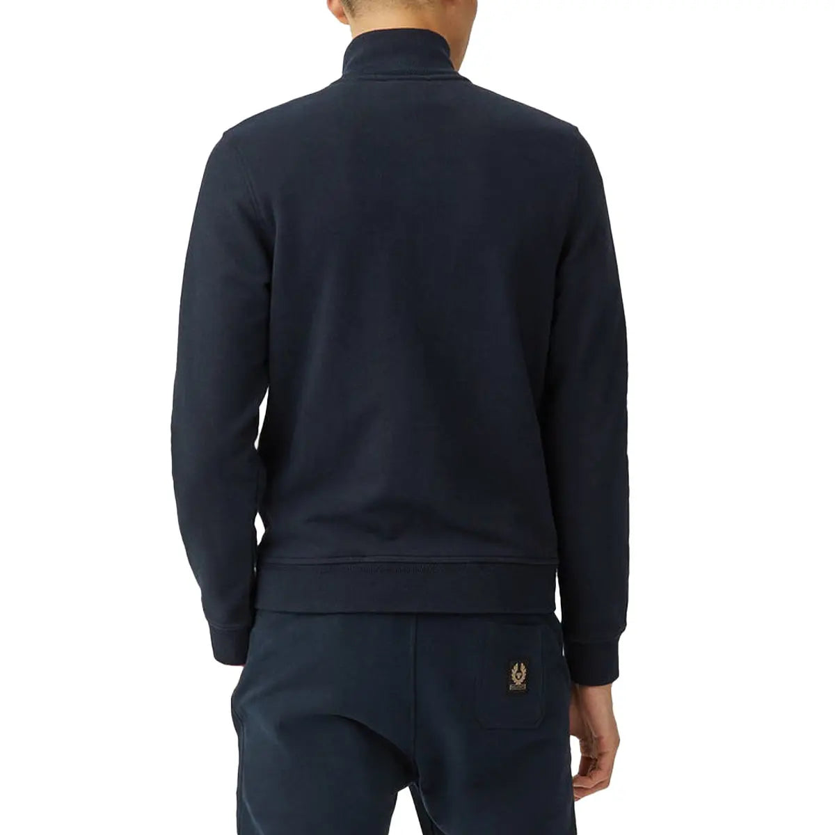 Belstaff - Dark Navy Zip Through Cotton Sweatshirt SWEATS Belstaff