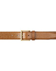 Crockett & Jones - Tan Scotch Country Grain Belt with Antique Brass Buckle BELTS/BRACES Crockett & Jones