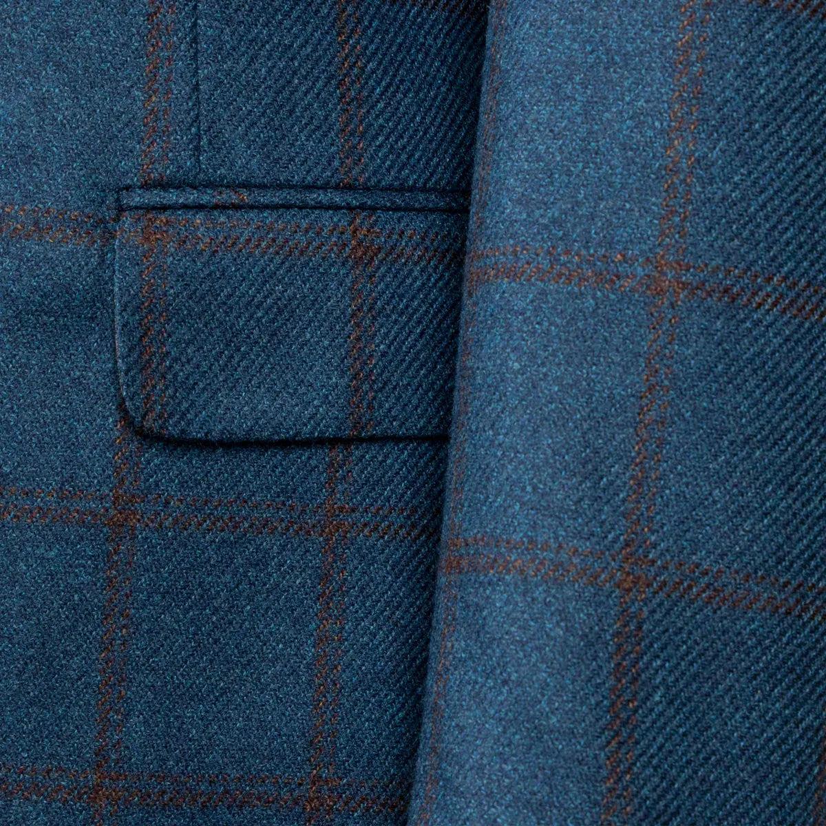 Belvest - Blue Windowpane Check "Jacket in the Box" JACKETS Belvest