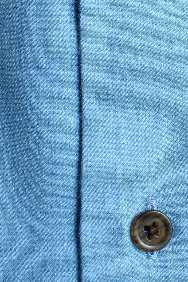 Blue Mist with Contrast Buttons Premium Cashmerello Shirt L/S SHIRTS Robert Old