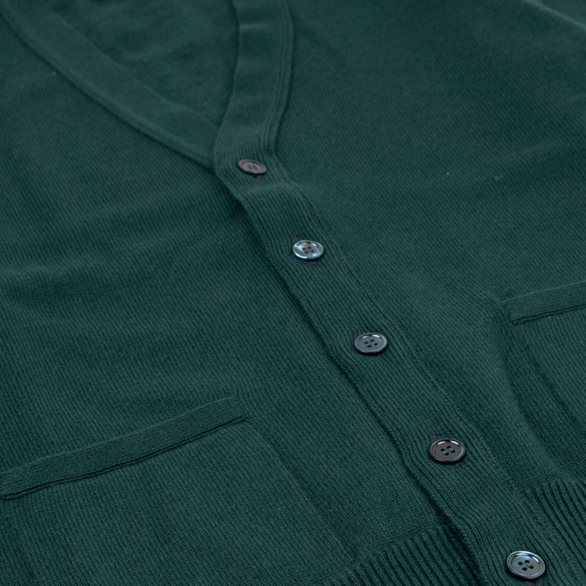 Bottle Green Mallaig 4ply Cashmere Cardigan CASHMERE Robert Old