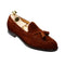 Crockett & Jones - Cavendish Polo Brown Calf Suede Tassel Loafer