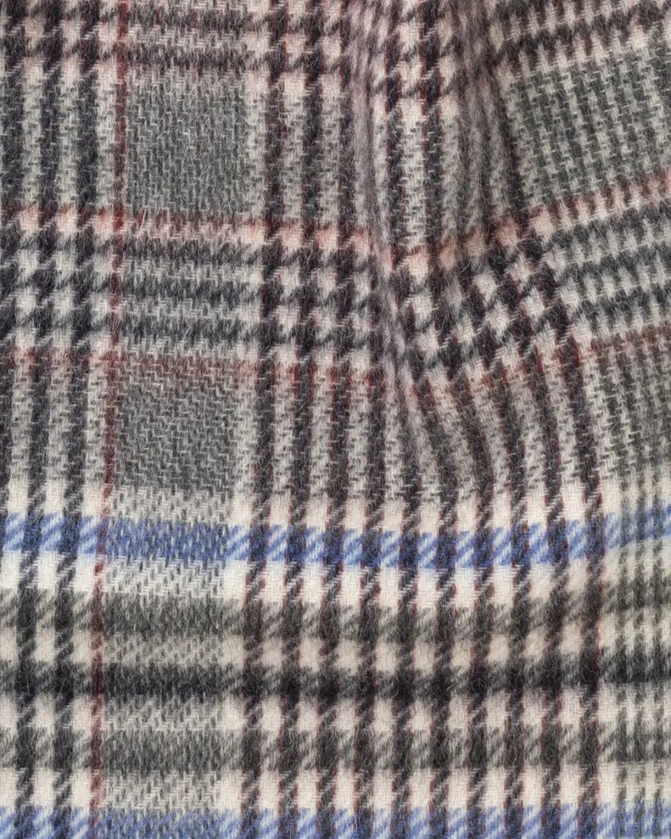 White Grey 100% Cashmere Tweed Scarf SCARVES Robert Old