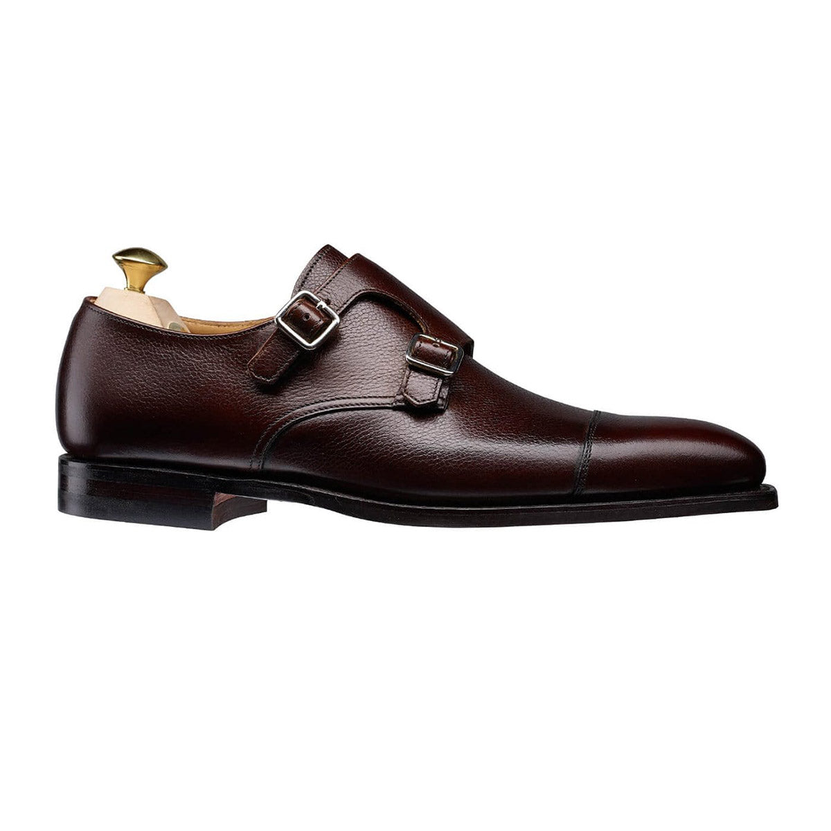 Lowndes Pebble Grain Double Buckle Monk Shoes SHOES Crockett & Jones