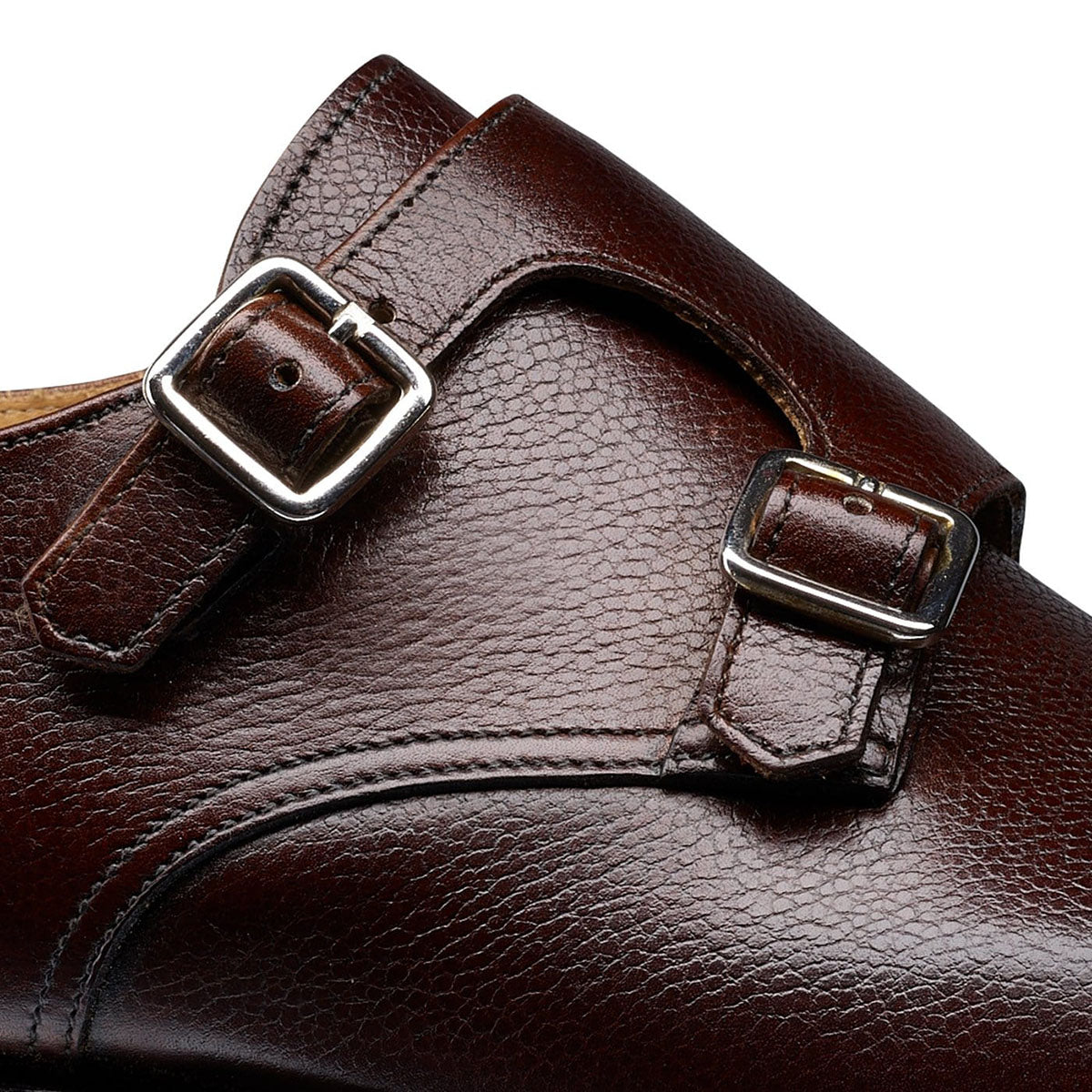 Lowndes Pebble Grain Double Buckle Monk Shoes SHOES Crockett & Jones