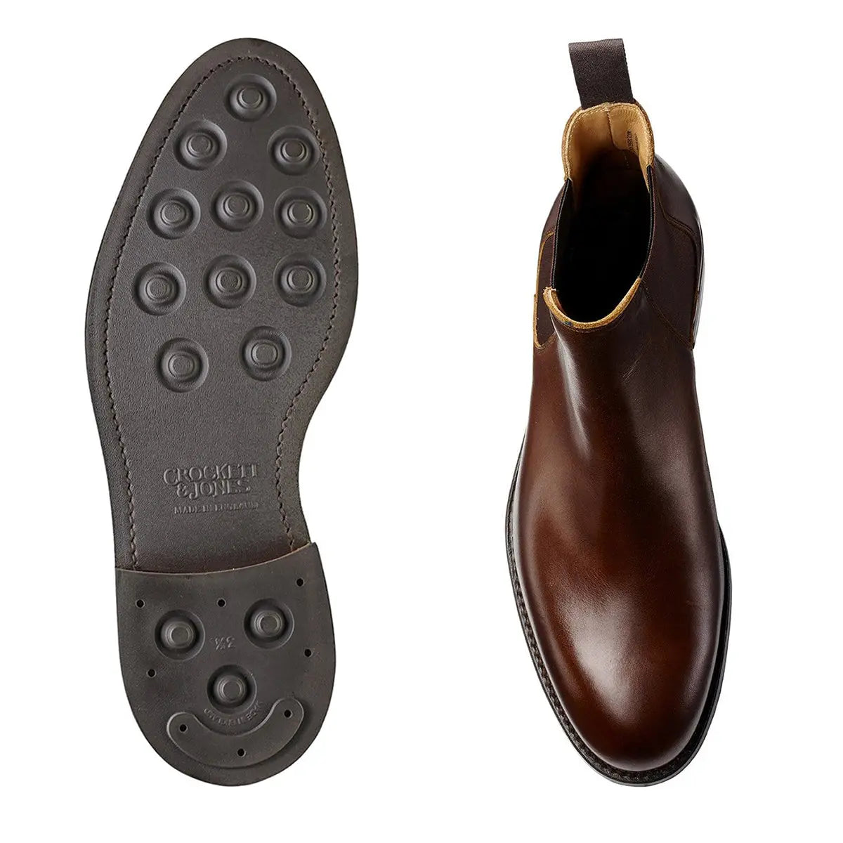 Chelsea 5 Dark Brown Calf Leather Boots SHOES Crockett & Jones